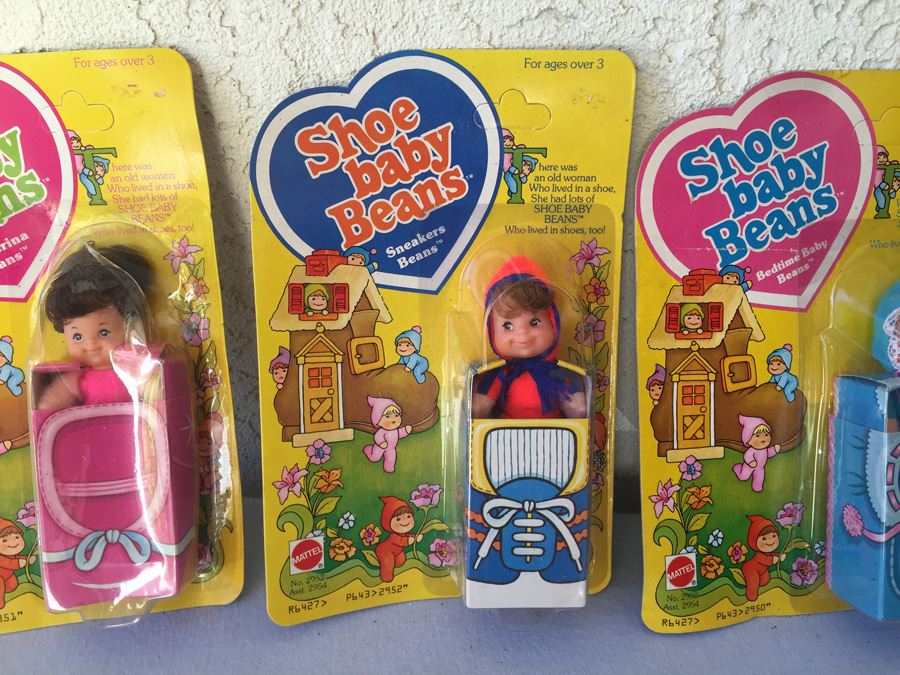 (4) Collection Of Shoe Baby Beans Mattel New On Card 1978 [Photo 3]