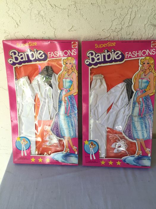 Super Size 18 Inch Barbie Fashions White City Suit Mattel New In Box 