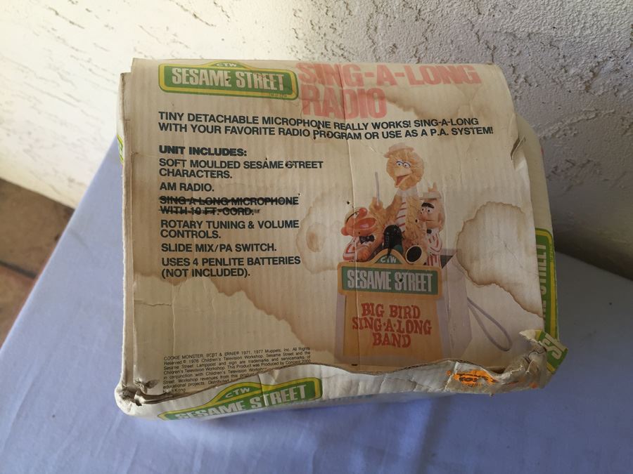 Sesame Street Big Bird Sing-A-Long Radio Jim Henson Muppets With Box [Photo 10]