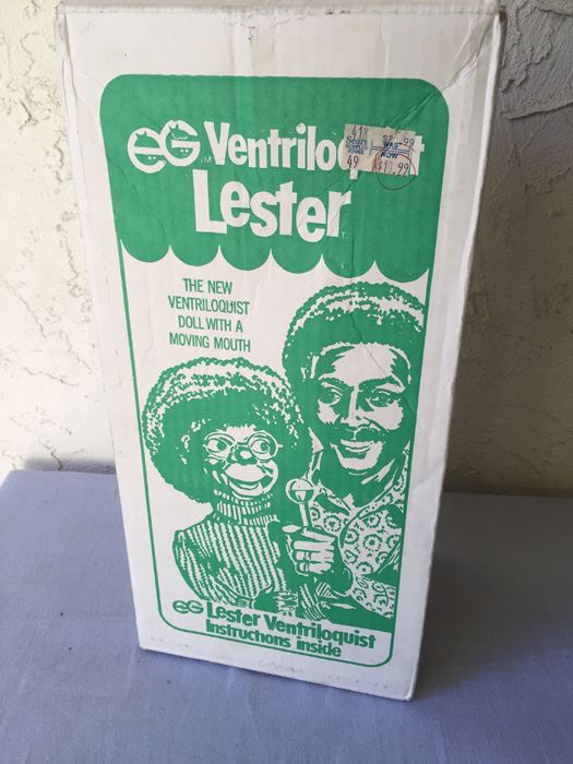 Ventriloquist Lester In Box With Instructions And Sealed Record Black Ventriloquist Doll