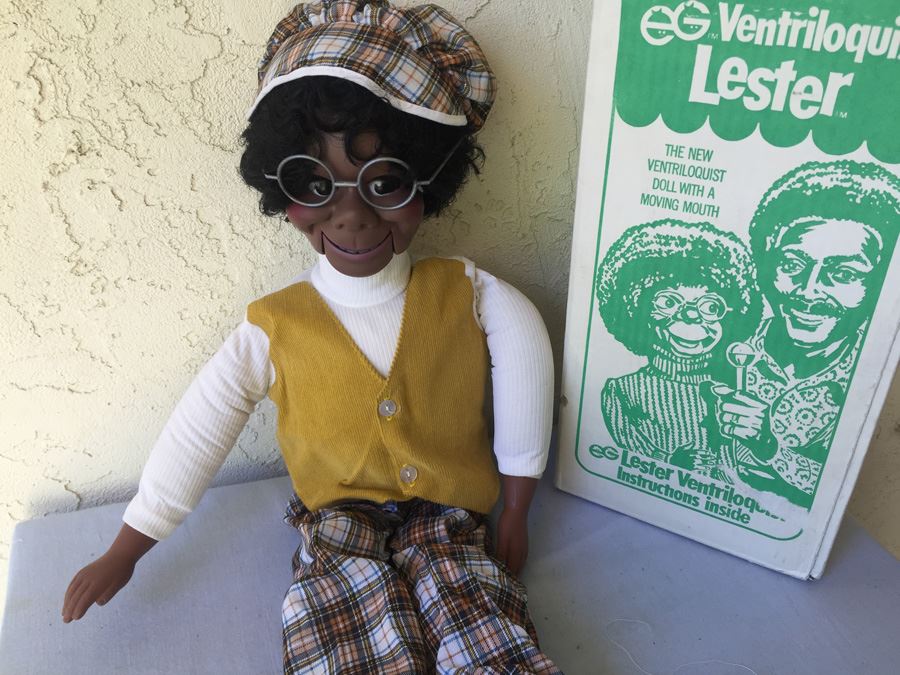 Ventriloquist Lester In Box With Instructions And Sealed Record Black Ventriloquist Doll [Photo 10]