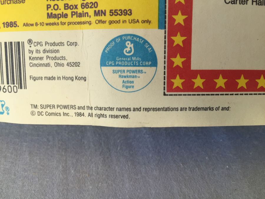 HAWKMAN Super Powers Collection Kenner New On Card Free Comic Book 1984 [Photo 7]