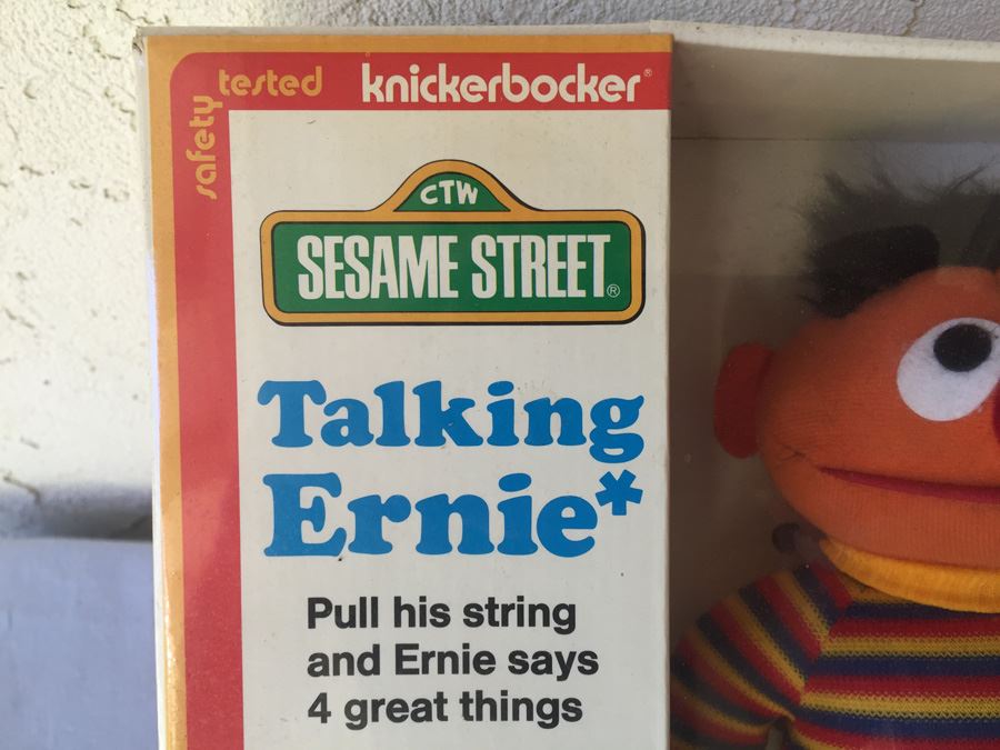 Sesame Street Talking Ernie Jim Henson Muppet Character Sealed New In Box Knickerbocker Toys 1977 [Photo 2]