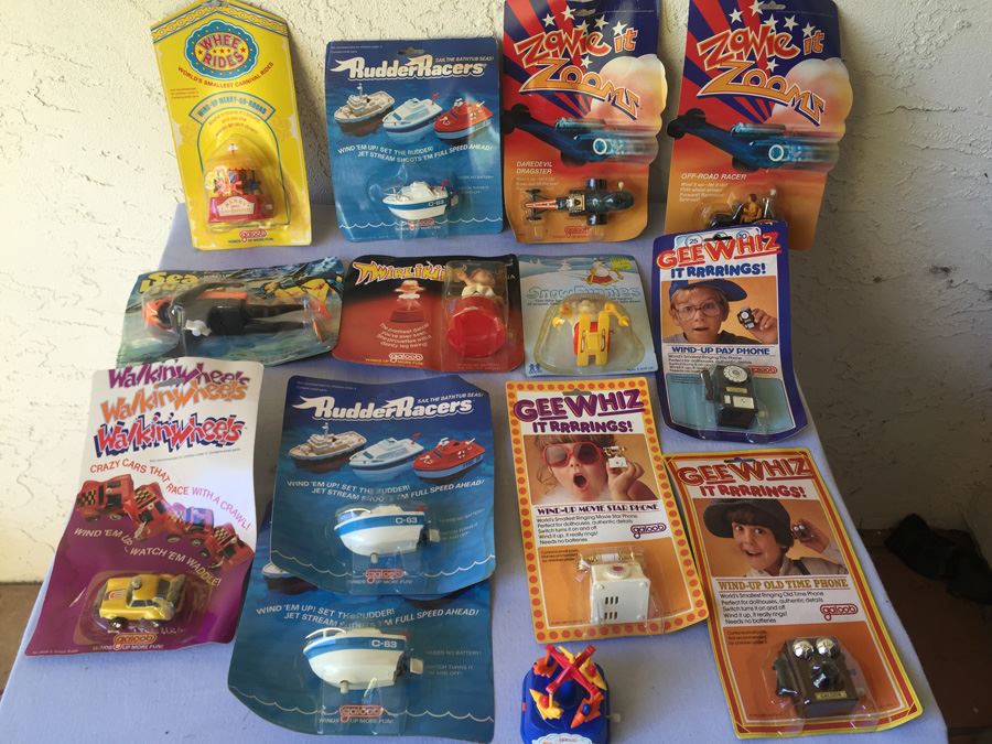 Lot Of Vintages Toys New On Card Galoob Wind Up Early Eighties