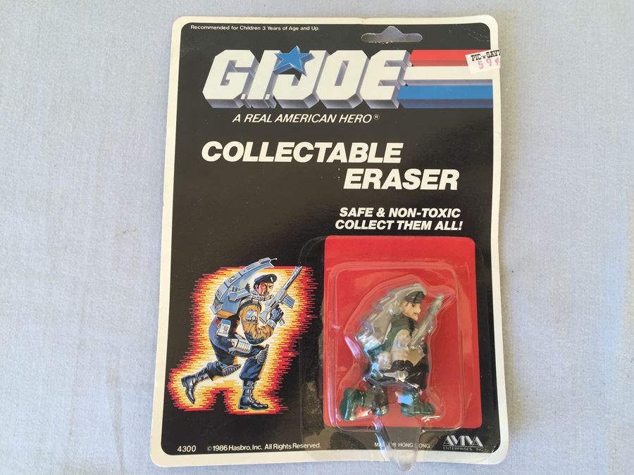 G. I. Joe Collectable Eraser Hasbro New On Card Vintage 1986 [Photo 1]