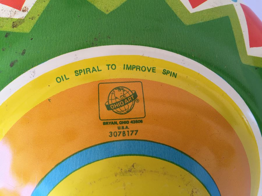 Metal Litho Spinning Top Toy Ten Little Indians Ohio Art [Photo 3]