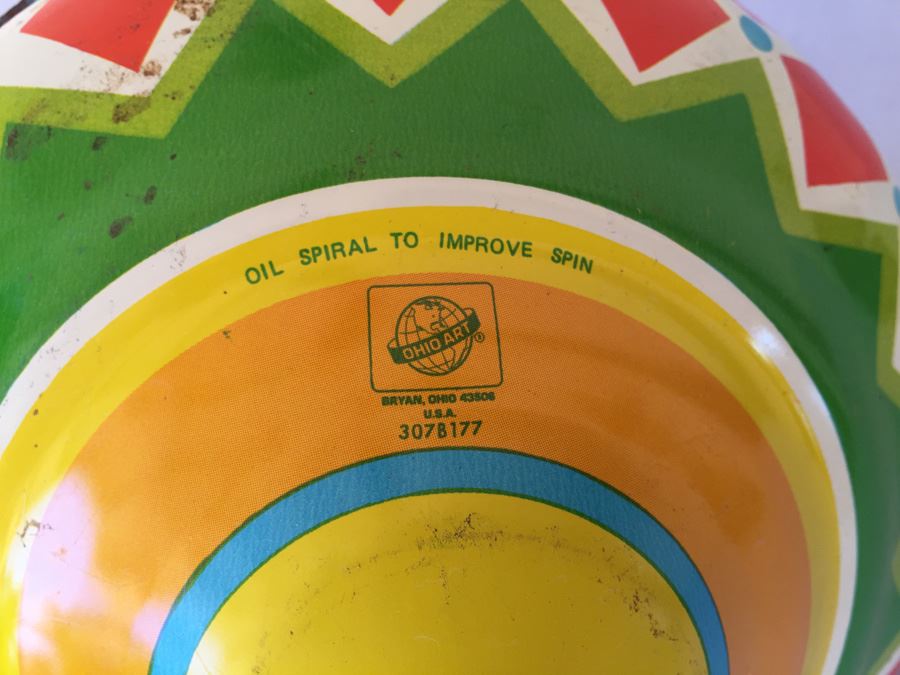 Metal Litho Spinning Top Toy Ten Little Indians Ohio Art [Photo 10]