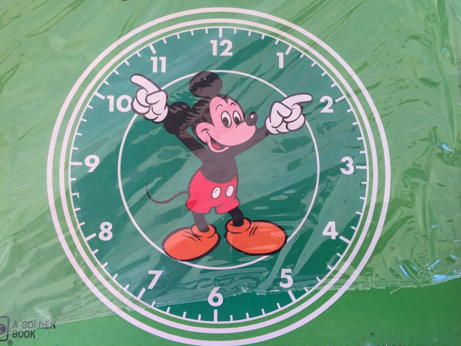(3) Walt Disney Chalk Book Mickey Mouse Tells The Time Pluto Donald Duck Books [Photo 7]