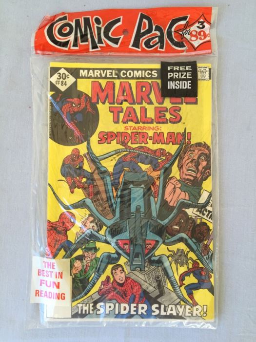 Sealed Marvel Comics 3 Comic Books Marvel Tales #84, The Incredible Hulk #216 + MYSTERY COMIC BOOK + FREE PRIZE