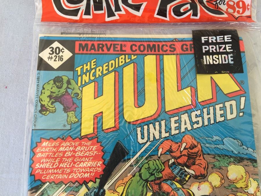 Sealed Marvel Comics 3 Comic Books Marvel Tales #84, The Incredible Hulk #216 + MYSTERY COMIC BOOK + FREE PRIZE [Photo 6]
