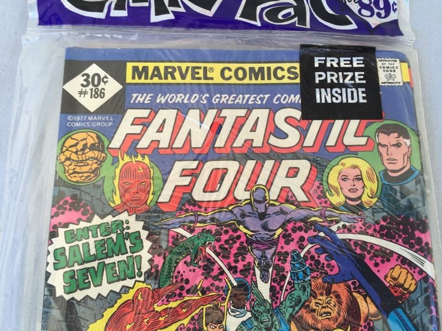Sealed Marvel Comics 3 Comic Books Fantastic Four #186, Marvel Team Up #62 + MYSTERY COMIC BOOK + FREE PRIZE [Photo 5]