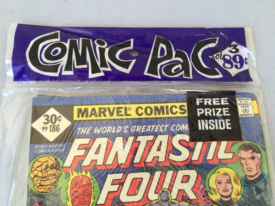 Sealed Marvel Comics 3 Comic Books Fantastic Four #186, Marvel Team Up #62 + MYSTERY COMIC BOOK + FREE PRIZE [Photo 4]
