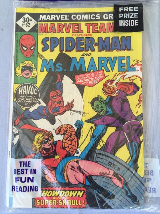 Sealed Marvel Comics 3 Comic Books Fantastic Four #186, Marvel Team Up #62 + MYSTERY COMIC BOOK + FREE PRIZE [Photo 10]