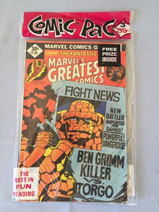 Sealed Marvel Comics 3 Comic Books Conan The Barbarian #79, Marvel's Greatest Comics #74 + MYSTERY COMIC BOOK + FREE PRIZE [Photo 2]