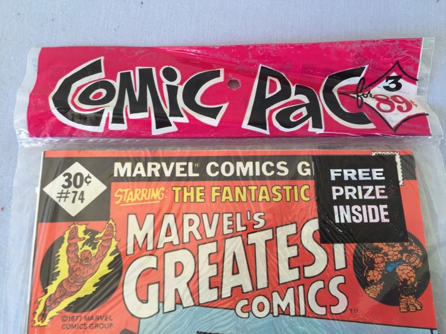 Sealed Marvel Comics 3 Comic Books Conan The Barbarian #79, Marvel's Greatest Comics #74 + MYSTERY COMIC BOOK + FREE PRIZE [Photo 7]