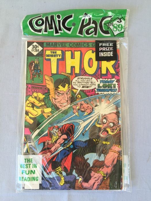 Sealed Marvel Comics 3 Comic Books The Mighty Thor #264, Captain America #214+ MYSTERY COMIC BOOK + FREE PRIZE