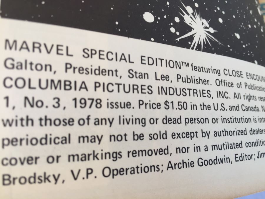 Close Encounters Of The Third Kind Marvel Special Edition Comic Book Whitman #1 1978 [Photo 10]