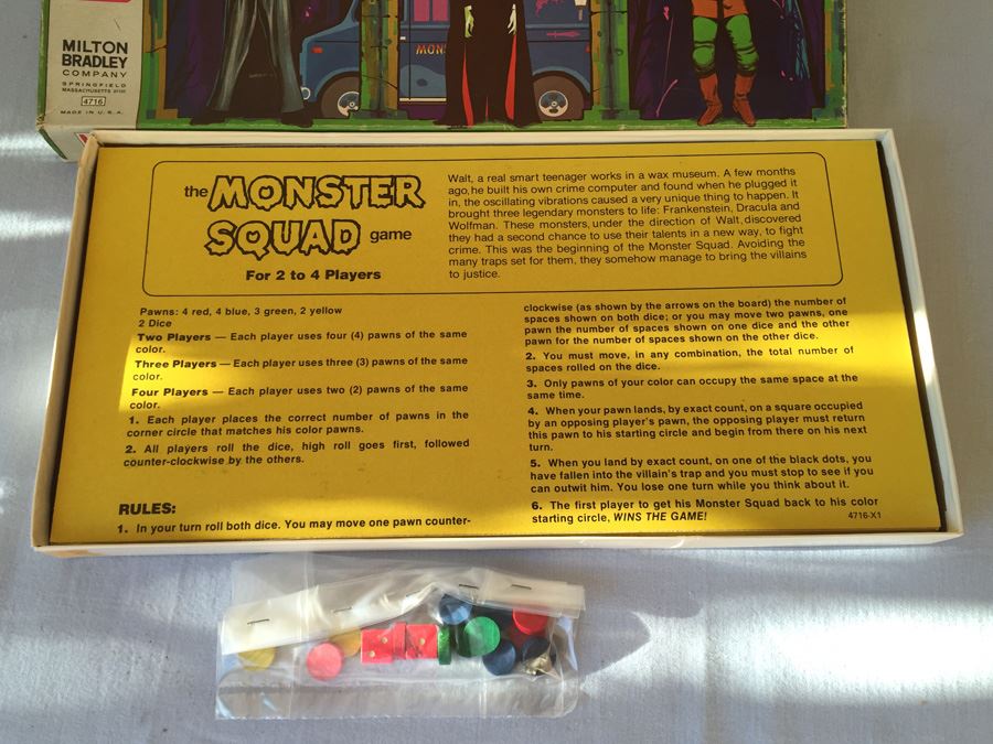 The Monster Squad Board Game MB From TV Show 1977 [Photo 10]