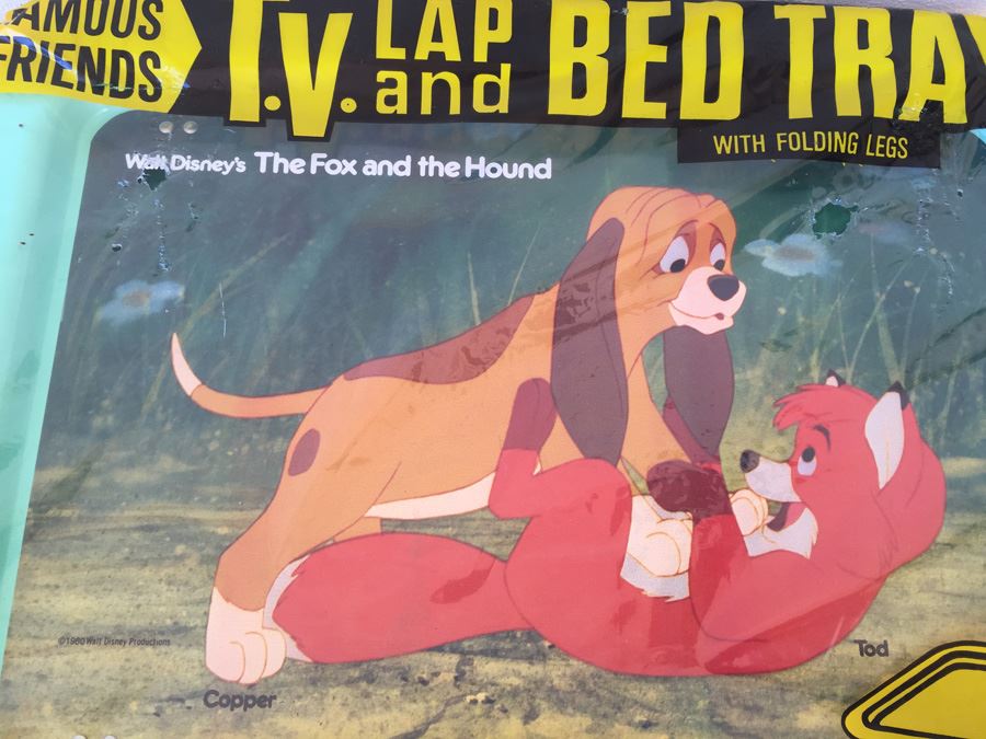 (2) T.V. Lap And Bed Tray Folding Table New Walt Disney's The Fox And The Hound And Holly Hobbie [Photo 8]