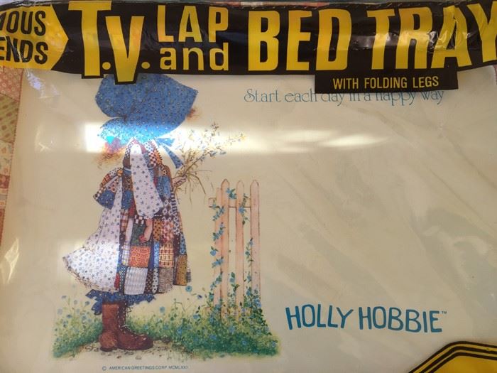 (2) T.V. Lap And Bed Tray Folding Table New Walt Disney's The Fox And The Hound And Holly Hobbie [Photo 5]