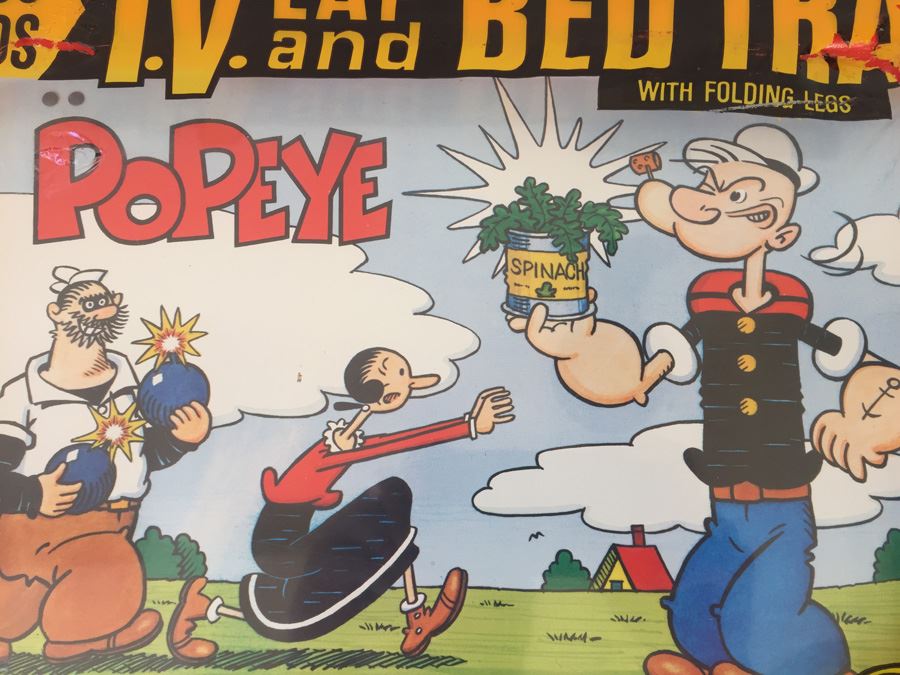 T.V. Lap And Bed Tray Folding Table Popeye New 1979 [Photo 7]