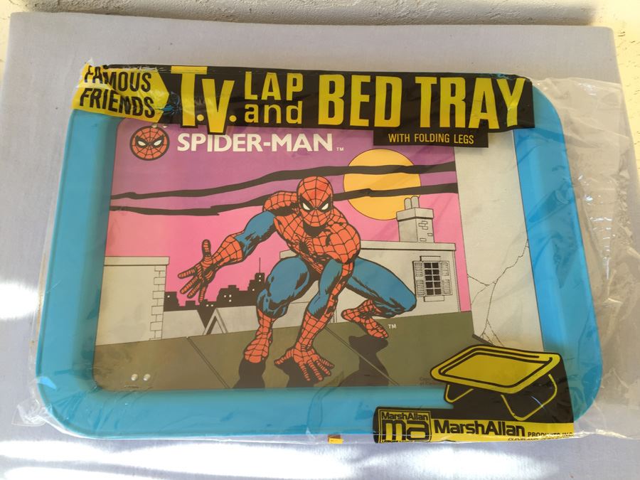 T.V. Lap And Bed Tray Folding Table Spider-Man New 1979 [Photo 1]