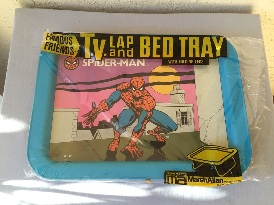 T.V. Lap And Bed Tray Folding Table Spider-Man New 1979 [Photo 4]
