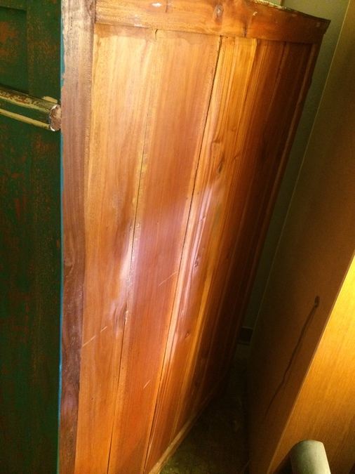 Green Teak Armoire with Drawer [Photo 9]