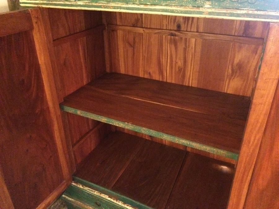 Green Teak Armoire with Drawer [Photo 5]