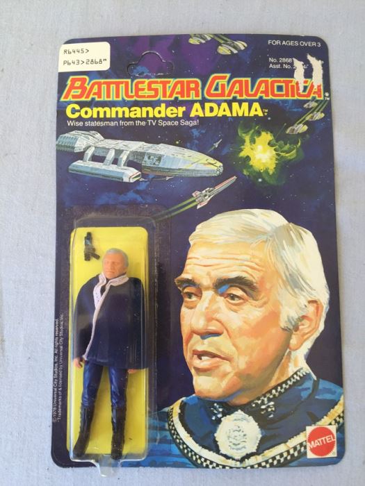 Battlestar Galatica Commander Adama Mattel New On Card Vintage 1978 [Photo 1]