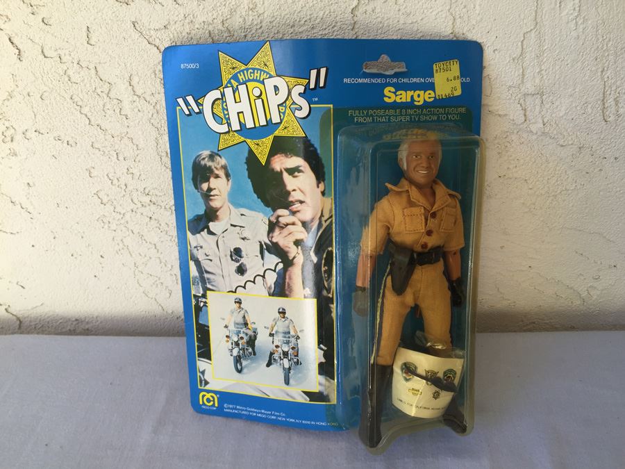 CHiPs 8 Inch Action Figure Sarge Mego 1978 From TV Show [Photo 1]