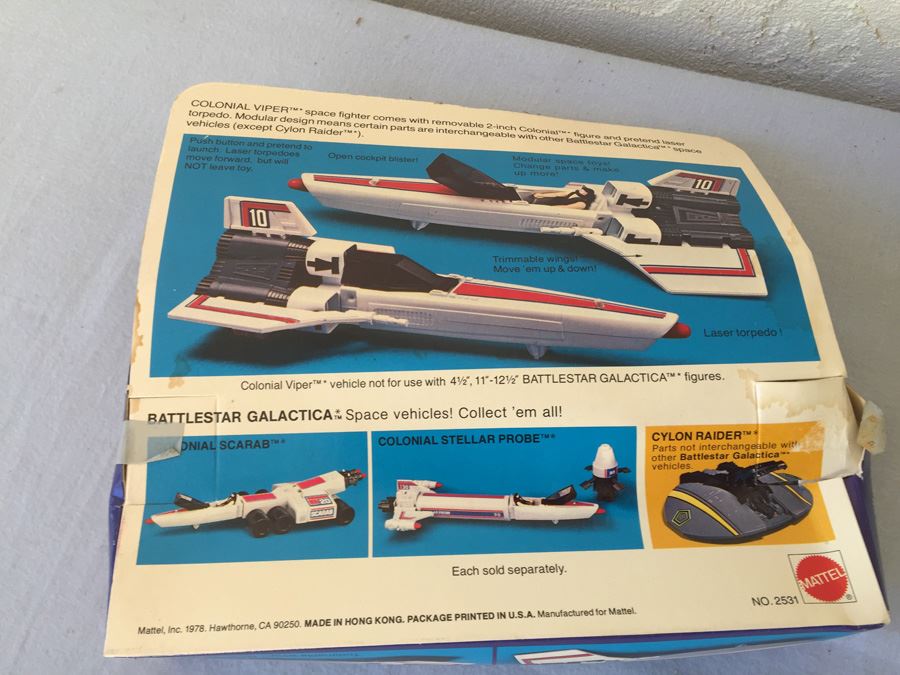 Battlestar Galatica Colonial Viper Mattel New In Box Vintage 1978 [Photo 3]