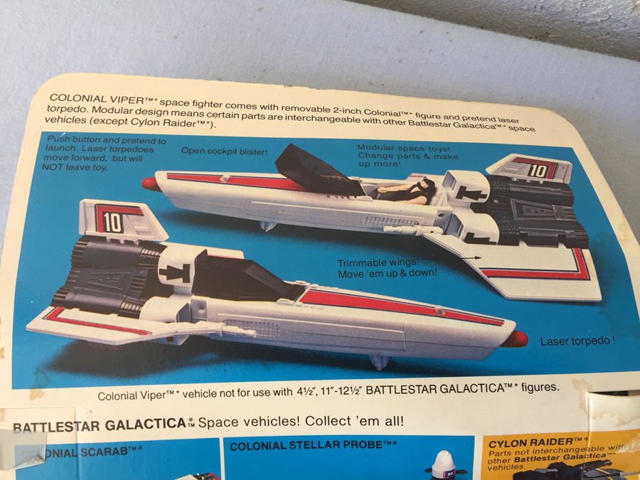 Battlestar Galatica Colonial Viper Mattel New In Box Vintage 1978 [Photo 9]