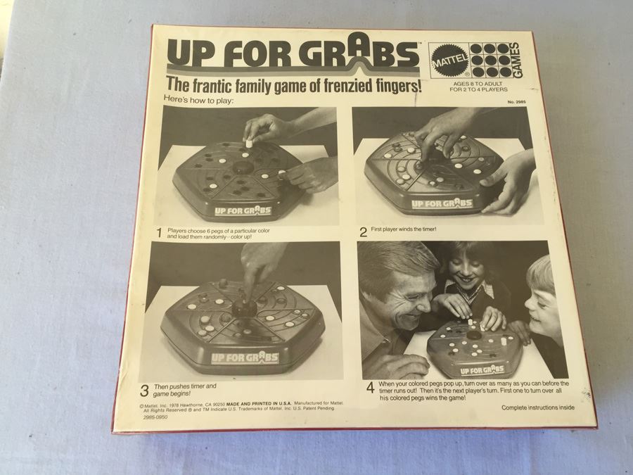 Up For Grabs Game Mattel 1978 Sealed New In Box [Photo 3]