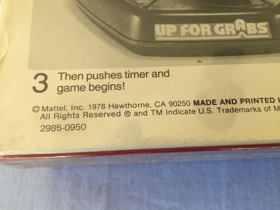 Up For Grabs Game Mattel 1978 Sealed New In Box [Photo 6]