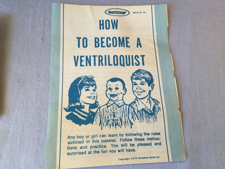Simon Sez Authentic Professional Ventriloquist Doll New In Box Horsman 1972 With Instruction Booklet [Photo 12]