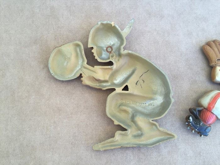 Painted Metal Baseball Players Wall Art Kids Room SEXTON 1970 Pitcher Catcher Hitter [Photo 9]