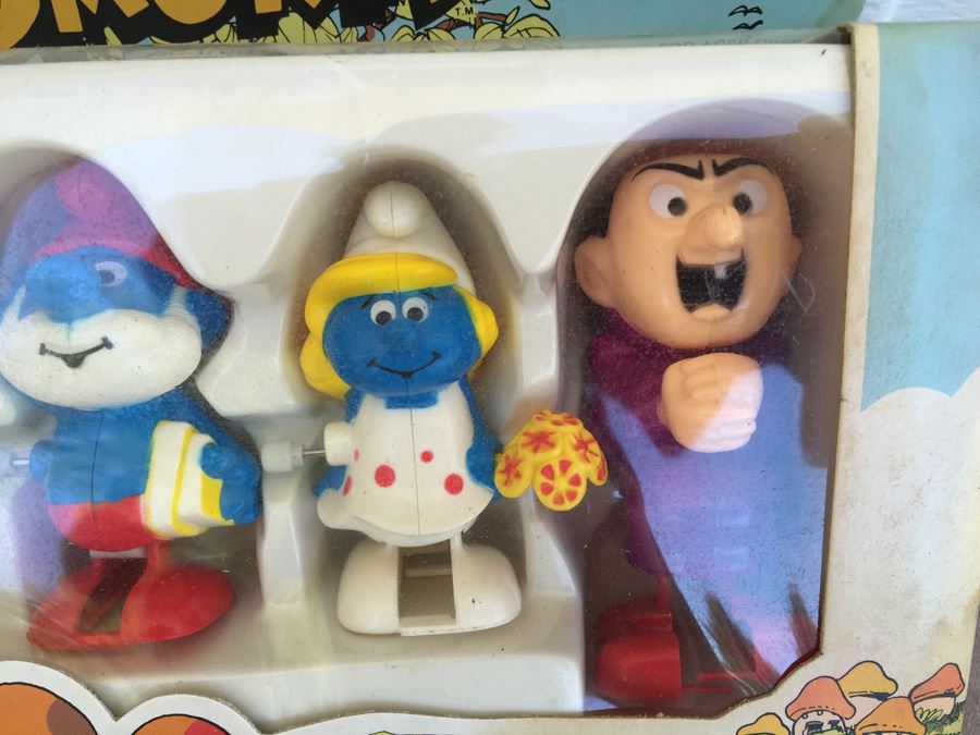 Walking Wind Up Smurfs Galoob Peyo 1982 New In Box [Photo 4]