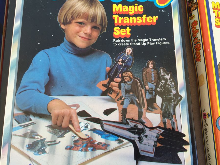 (3) Colorforms Magic Transfer Set Sesame Street - Battlestar Ballatica - Mork & Mindy [Photo 3]