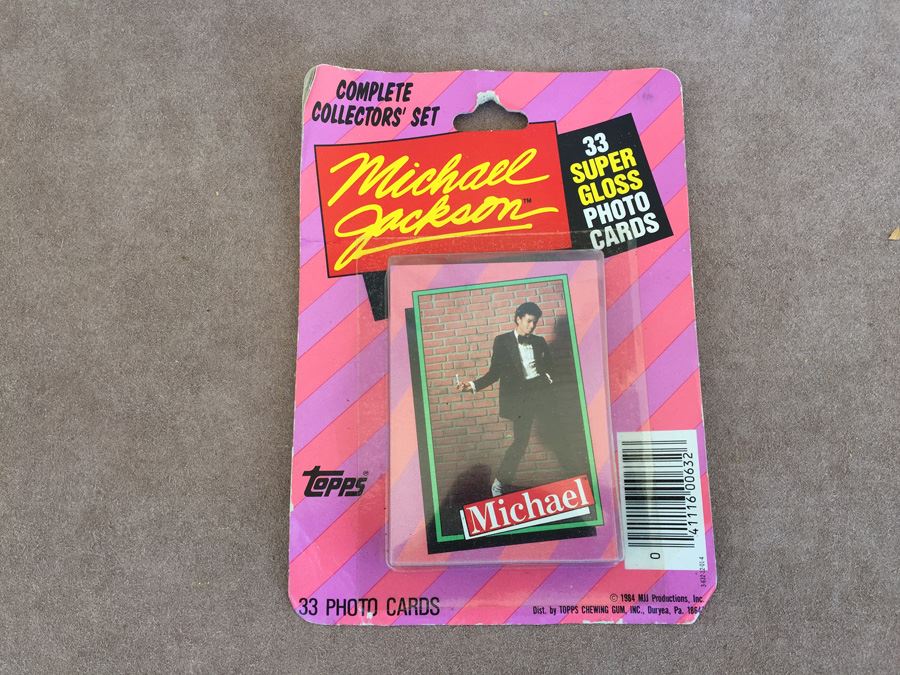 Topps Michael Jackson Complete Collectors' Set Photo Cards New On Card 1984