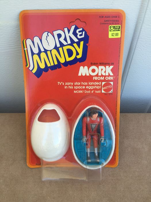 Mork & Mindy Robin Williams As Mork From Ork Action Figure With Eggship New On Card Mattel 1979 [Photo 1]
