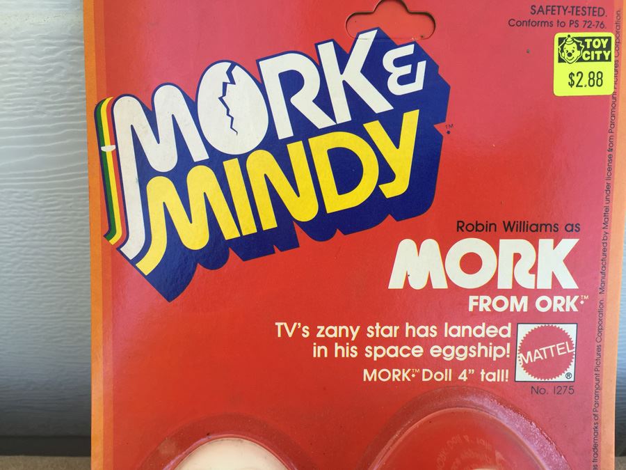 Mork & Mindy Robin Williams As Mork From Ork Action Figure With Eggship New On Card Mattel 1979 [Photo 4]