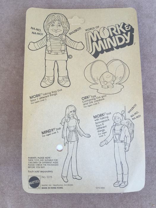 Mork & Mindy Robin Williams As Mork From Ork Action Figure With Eggship New On Card Mattel 1979 [Photo 3]