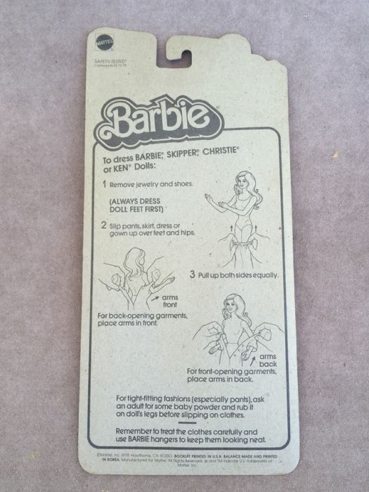 Skipper Fashion Collectibles Doll Clothes Mattel New On Card 1975 1978 [Photo 11]