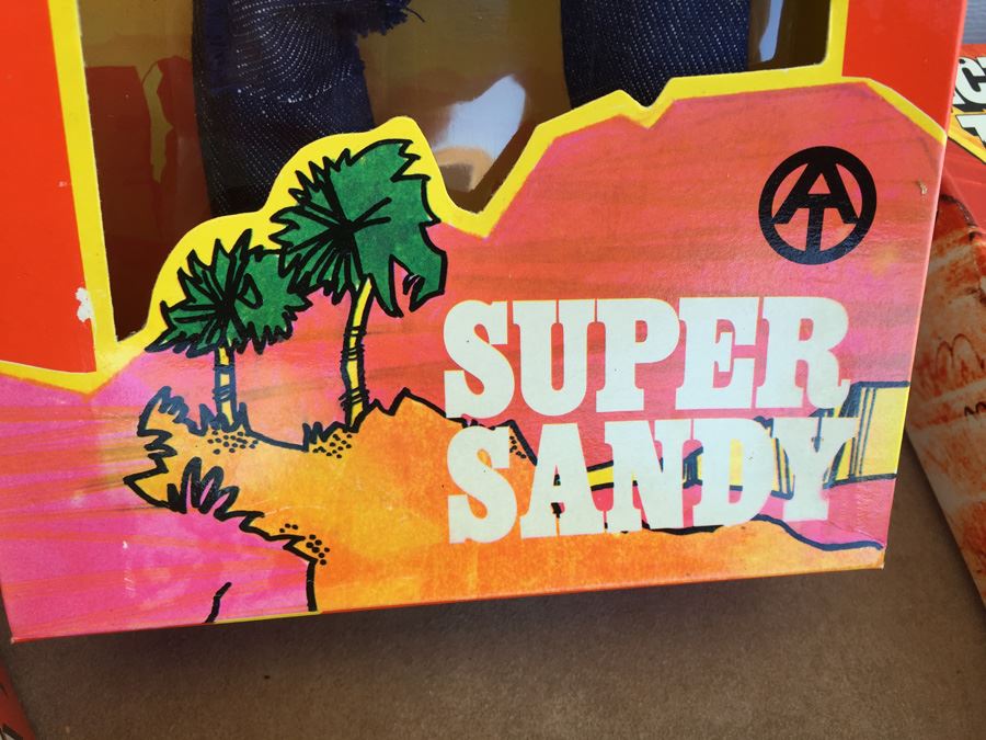 Action Team Set With Action Girl Super Sandy Action Figure, Ski Racing Set, Unterwasser Set And Wind-Driver Set All New In Box With Carrying Case 1975 Hasbro Made In Germany Estimate $350 [Photo 7]