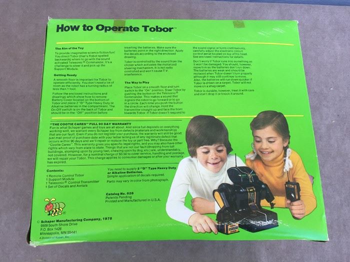 Tobor Robot Remote Controlled Schaper New In Box 1978 [Photo 3]