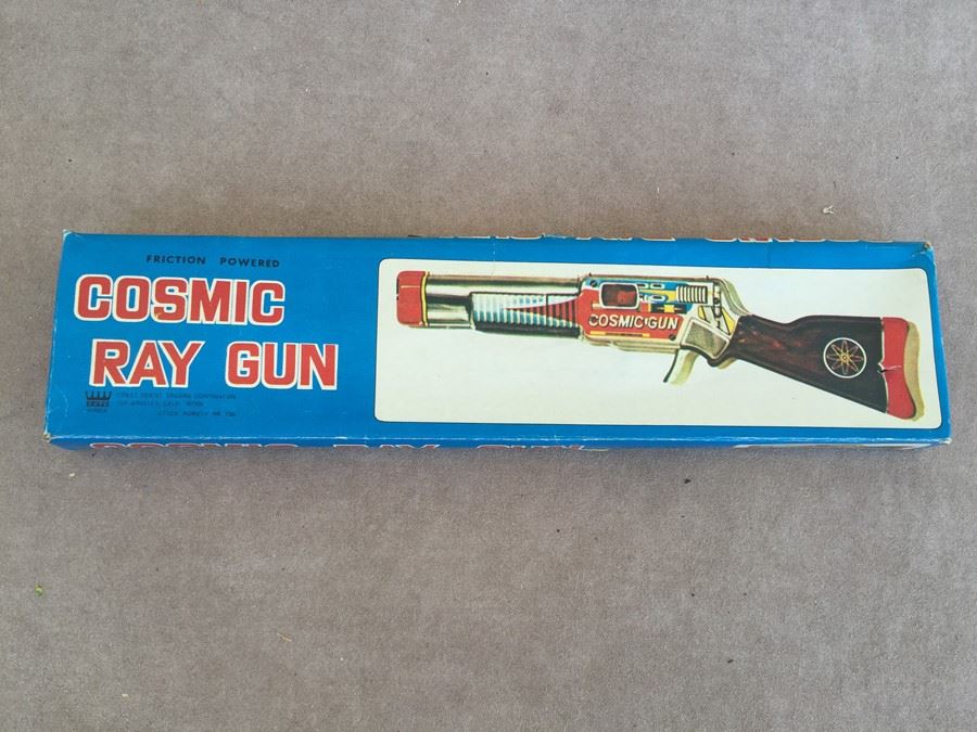 Comic Ray Gun Friction Powered New In Box COTC