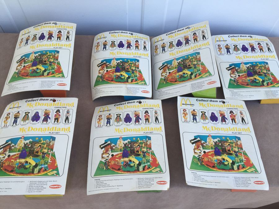 (7) Complete Set Of Vintage McDonaldland Characters McDonalds New On Card REMCO 1976 [Photo 28]