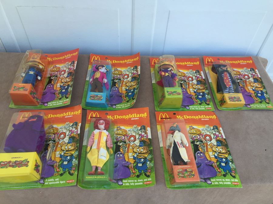 (7) Complete Set Of Vintage McDonaldland Characters McDonalds New On Card REMCO 1976 [Photo 4]