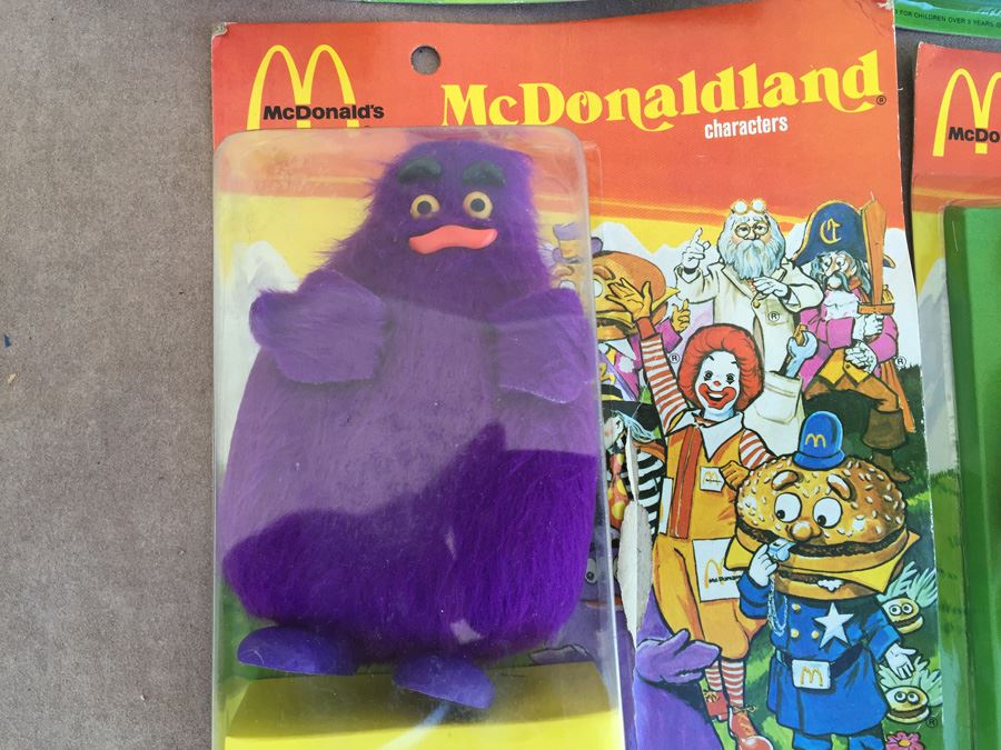 (7) Complete Set Of Vintage McDonaldland Characters McDonalds New On Card REMCO 1976 [Photo 23]